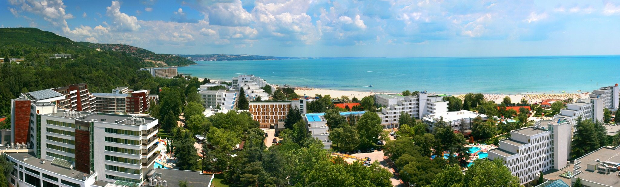 Albena mit Blick auf den Strand und das Schwarze Meer